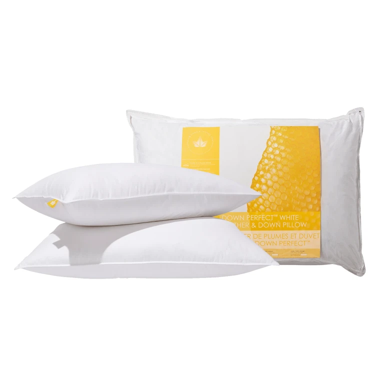 Down Perfect White Feather & Down Pillow, Firm Support 2 Pack