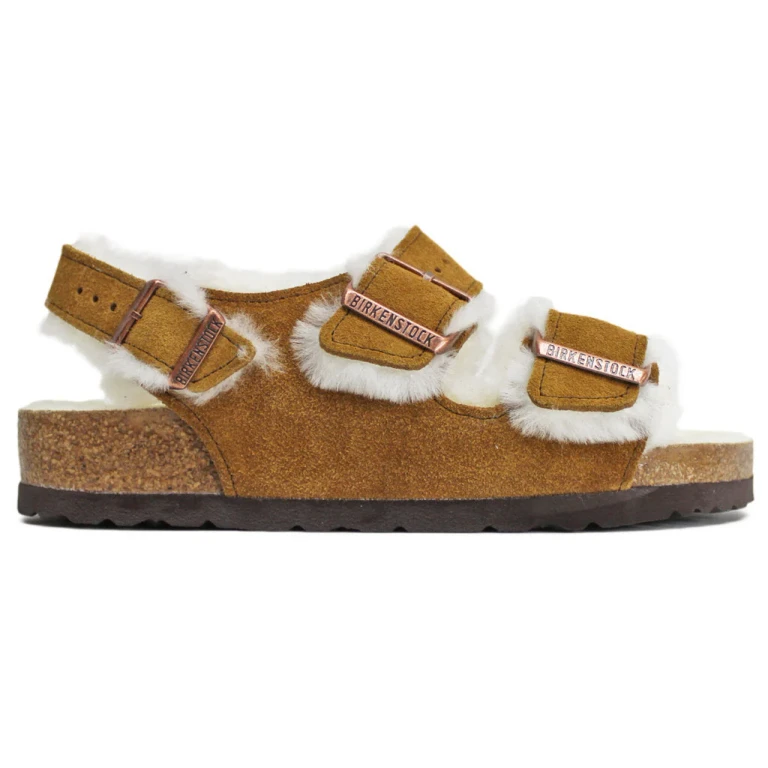 Unisex Milano Suede Shearling Suede Leather Light Rose