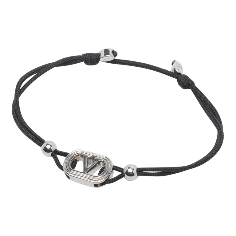 VLogo Signature Bracelet in Smooth Calfskin Leather with Buckle (J0BX1GMY0NO)