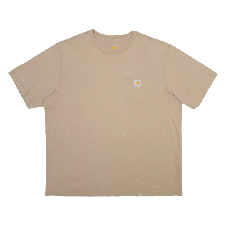 CARHARTT Mens T-Shirt Beige 2XL