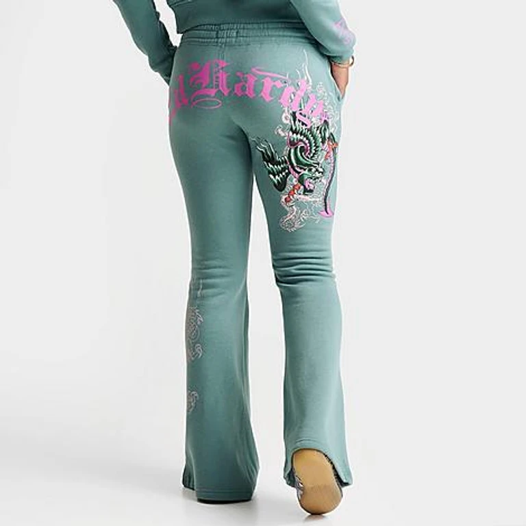 Women's Wings Bootcut Fleece Pants in Seafoam Size: Small