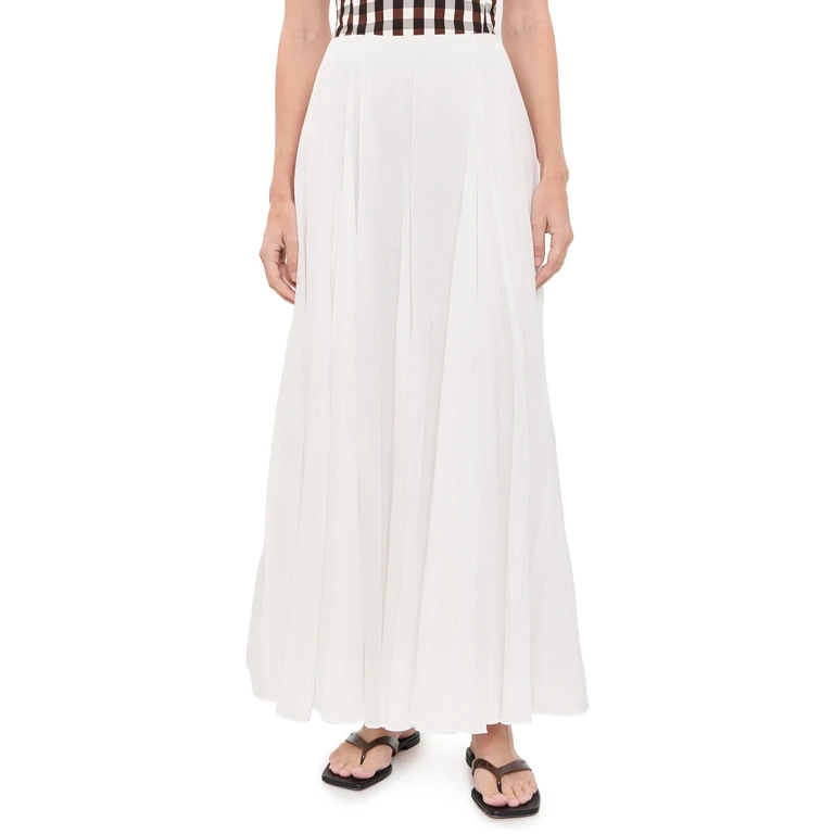 Vince Crinkled Maxi Skirt Off White S