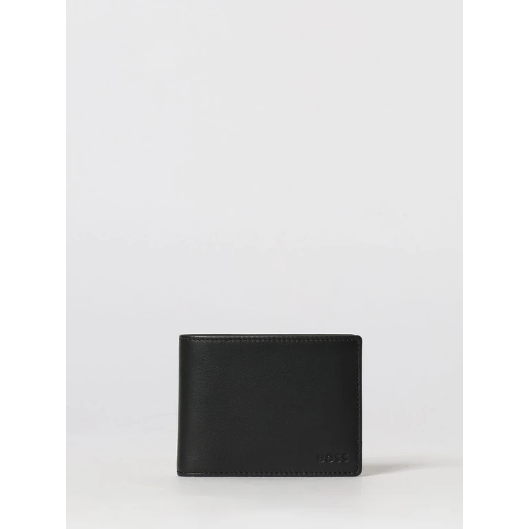 Smooth Leather Bifold Wallet with Emed Logo and Coin Pocket (50470436001)