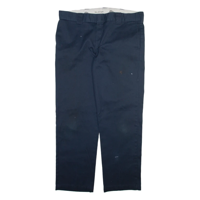 DICKIES 874 Workwear Mens Trousers Blue Regular Straight W38 L32
