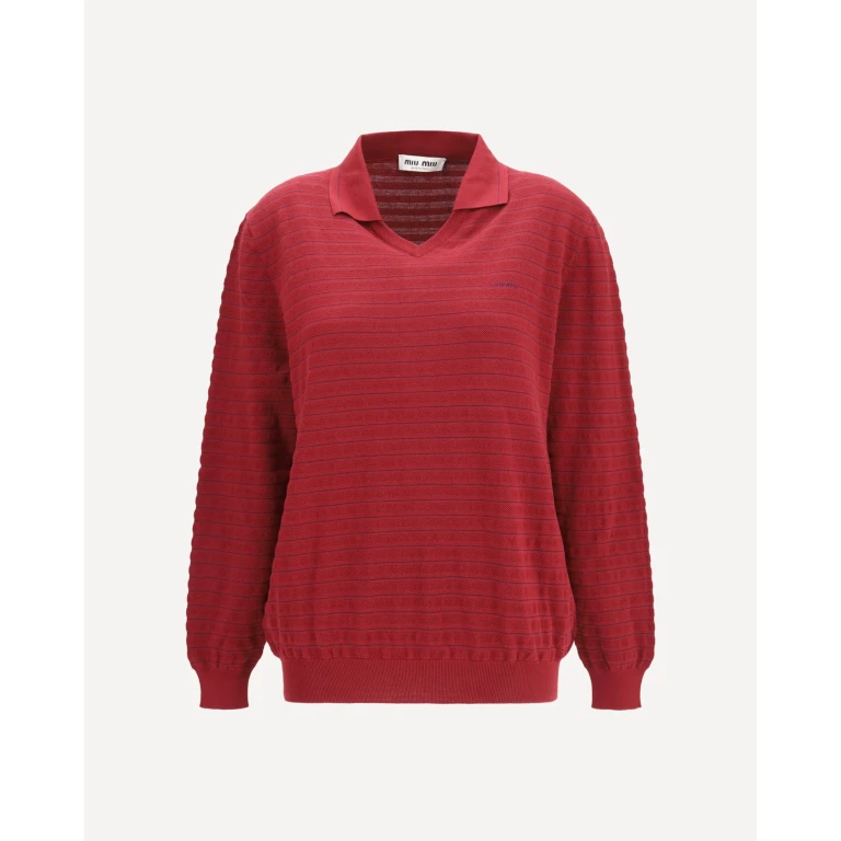 MIU MIU Cotton V-neck Sweater Female 40
