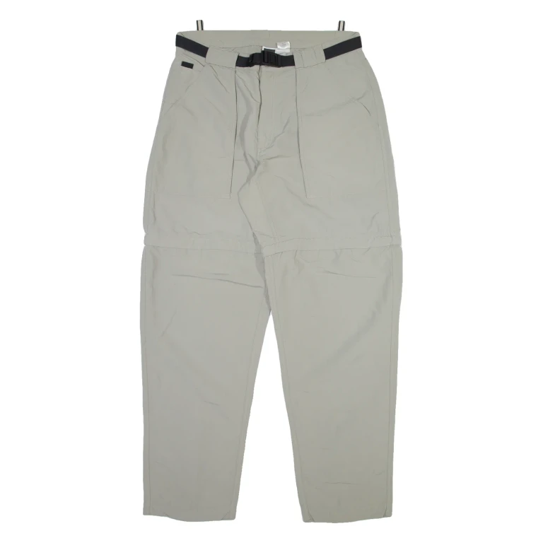 THE NORTH FACE Detachable Legs Mens Trousers Grey Relaxed Straight Nylon W30 L31