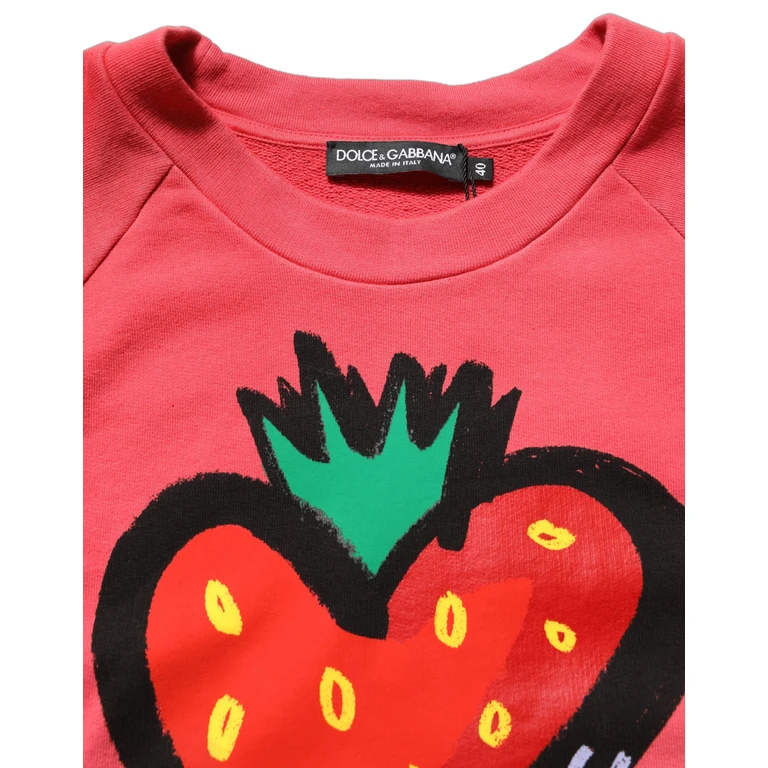 Dolce & Gabbana Multicolor Strawberryprint Sweatshirt Sweater Cotton Accessory - Women