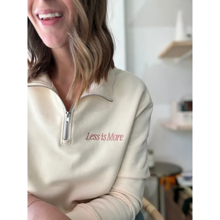 Less is More Embroidered Pullover
