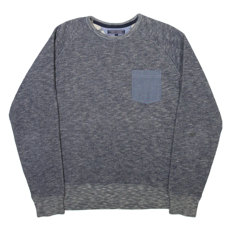 TOMMY HILFIGER Mens Sweatshirt Blue L