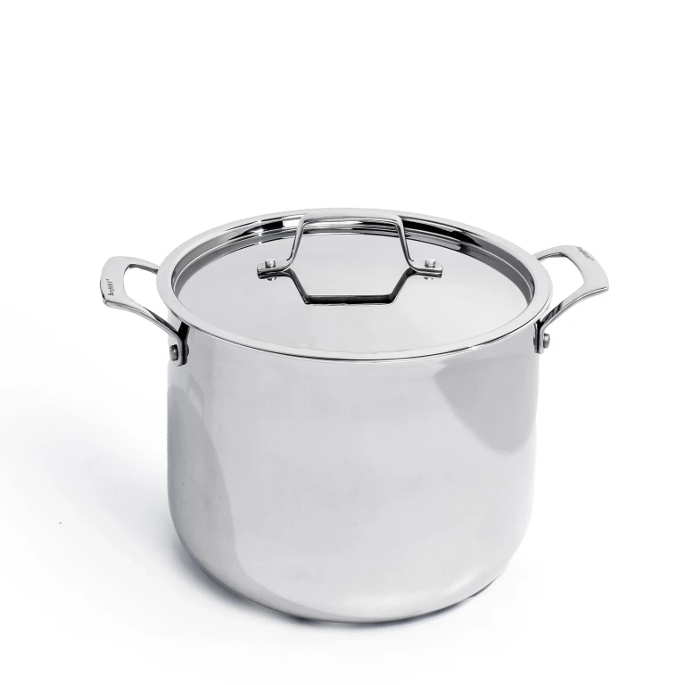 Professional Tri-Ply 18/10 Stainless Steel 9.5" Stockpot with SS Lid, 8qt.