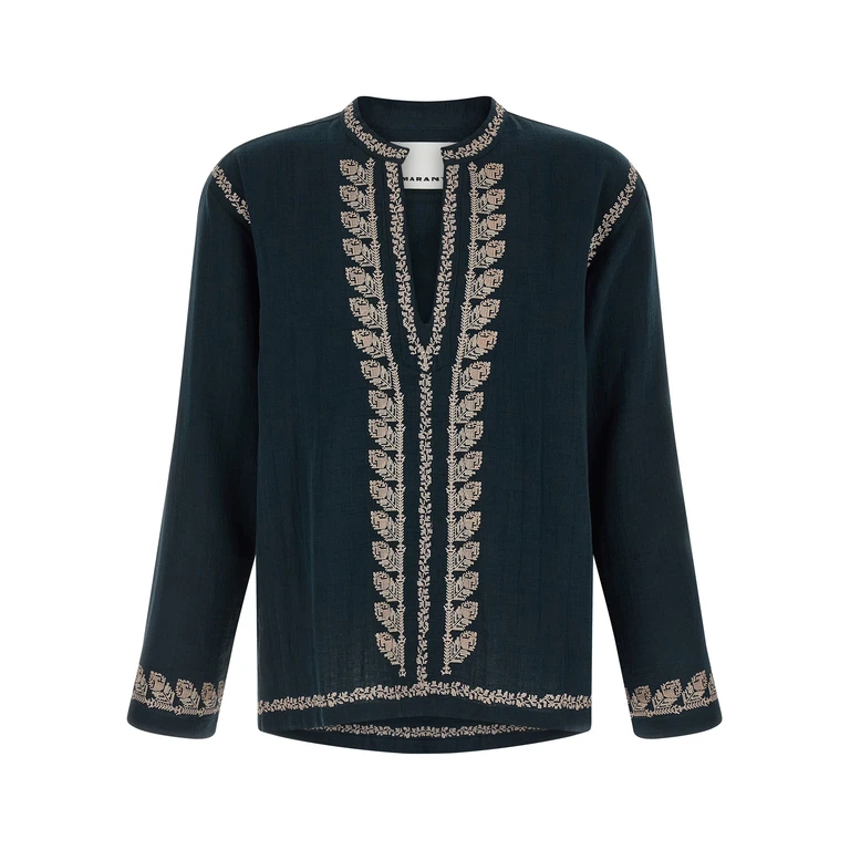 Marant Blue Cotton Blouse - Men