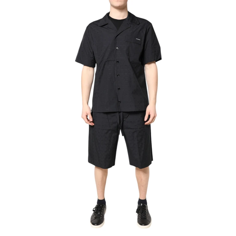 Dolce & Gabbana Black Cotton Men Pajama Set Sleepwear Clothing - Men