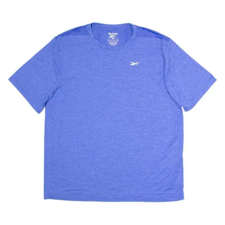 REEBOK Womens T-Shirt Blue Crew Neck XL