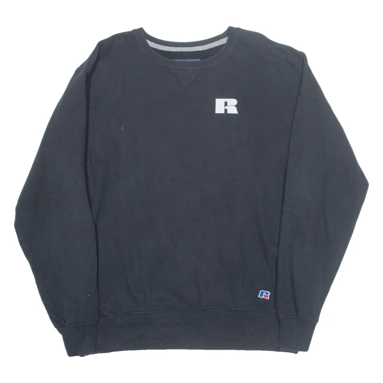 RUSSELL ATHLETIC Mens Sweatshirt Black L