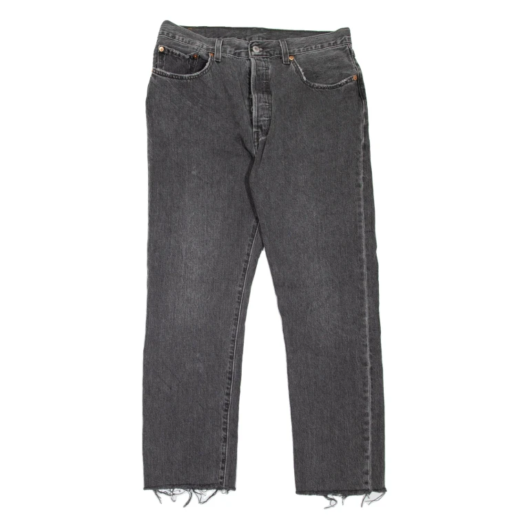 LEVI'S 501 Jeans Womens Grey Regular Straight W31 L27
