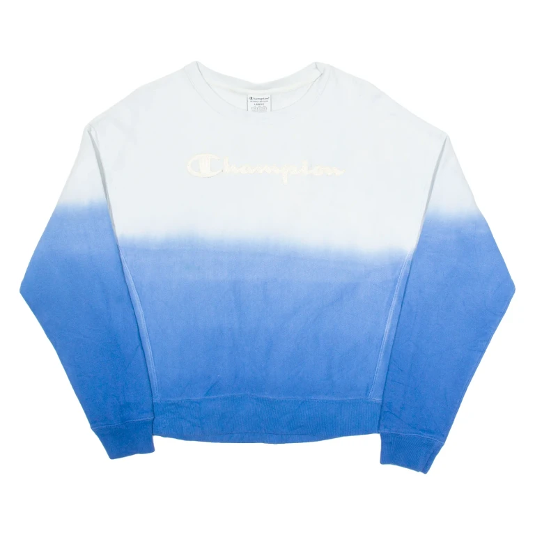 CHAMPION Womens Sweatshirt Blue L