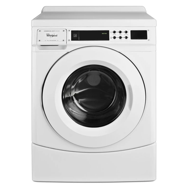Commercial High-Efficiency Energy Star-Qualified Front-Load Washer, Non-Vend in White 27"