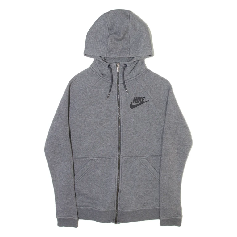 NIKE Mens Grey Hoodie Full Zip XS