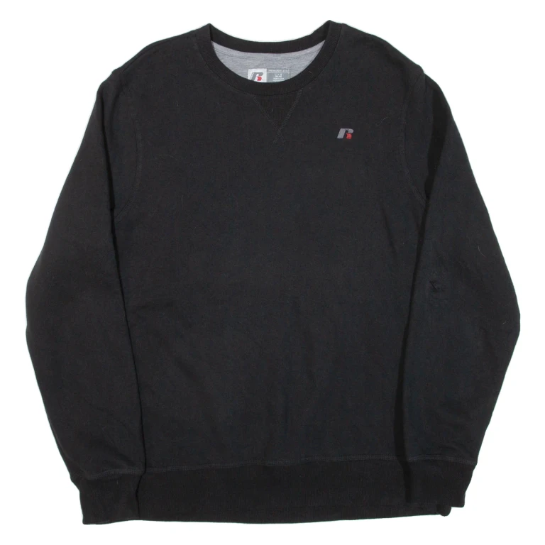 RUSSELL ATHLETIC Mens Sweatshirt Black L