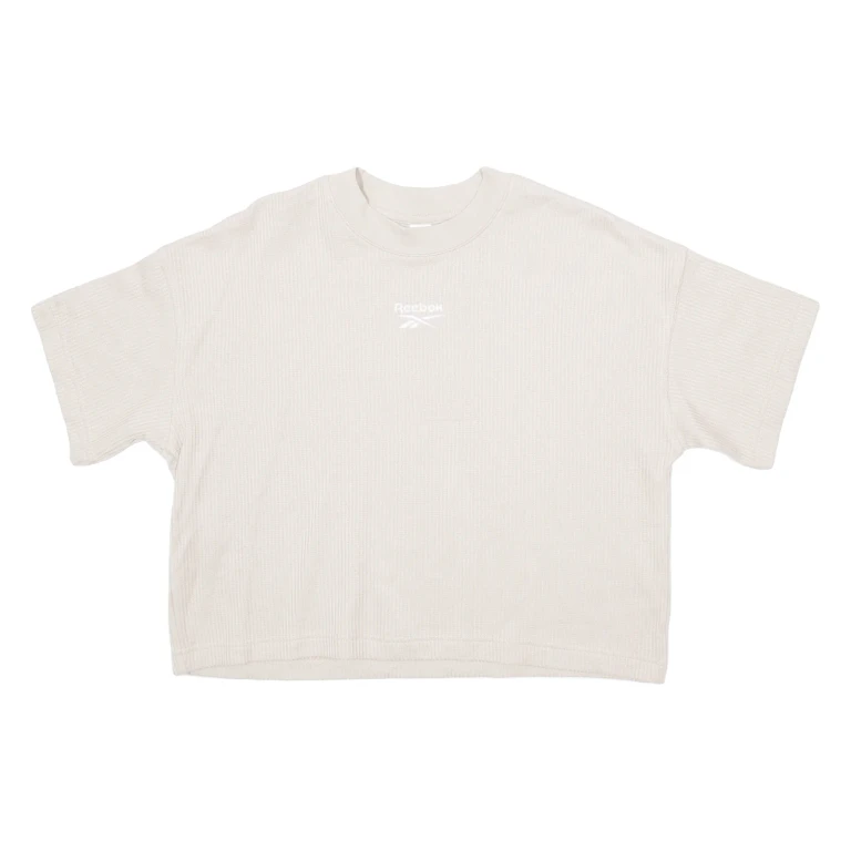 REEBOK Crop Womens T-Shirt Beige M