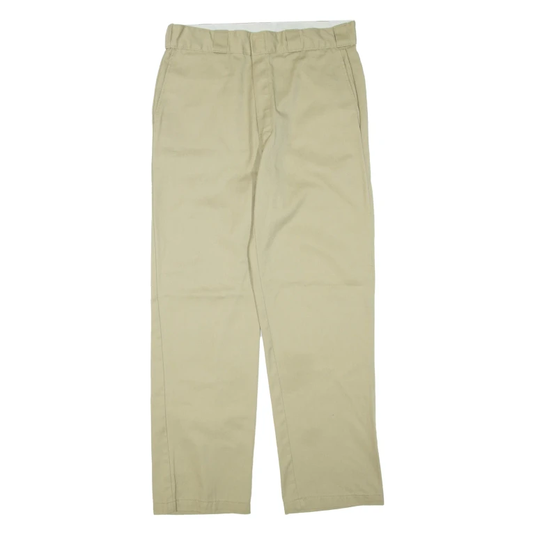 DICKIES Mens Trousers Beige Regular Straight W32 L31
