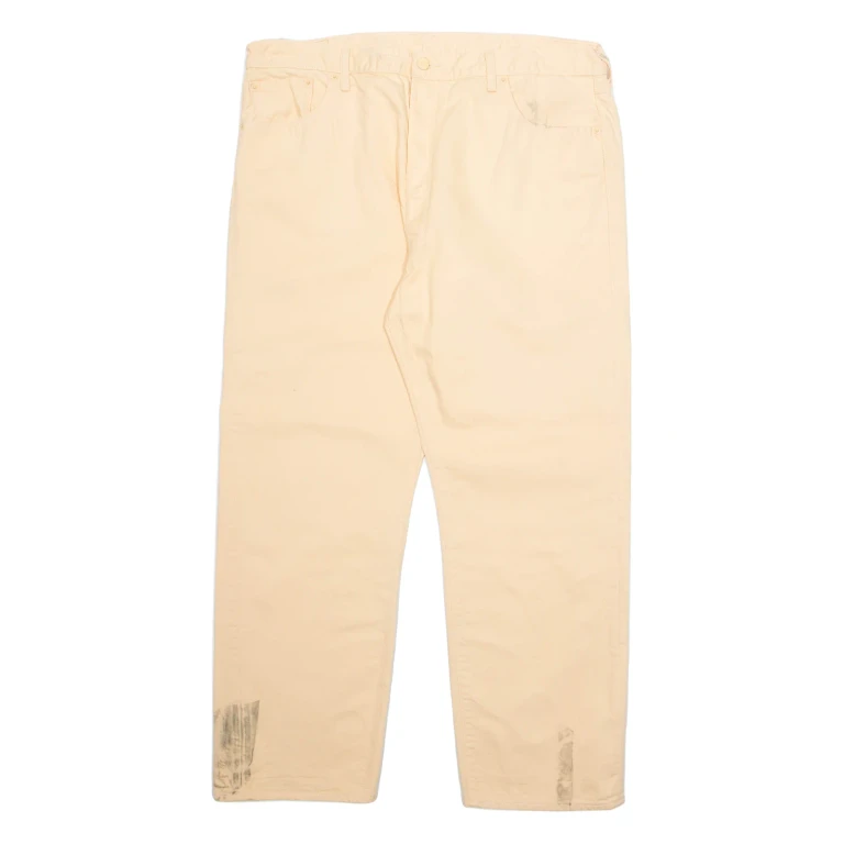 LEVI'S 501 Mens Trousers Orange Relaxed Straight W44 L32