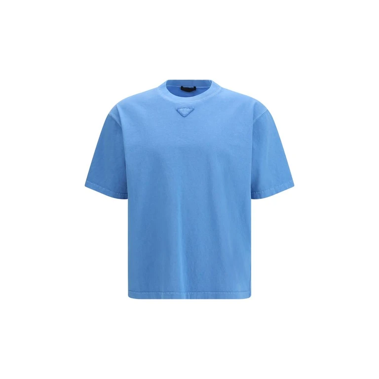 Prada Blue Cotton T-Shirt - Men