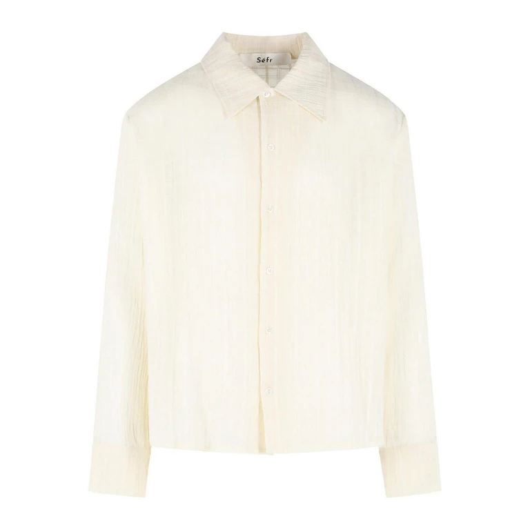 Séfr Chemise - Cloud White (MSS25IGNACIOCLOCLOUDWHITECHECK)