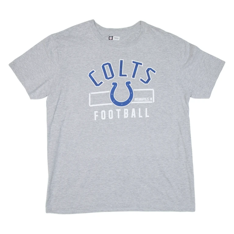 NFL Colts Football Mens T-Shirt Grey USA XL