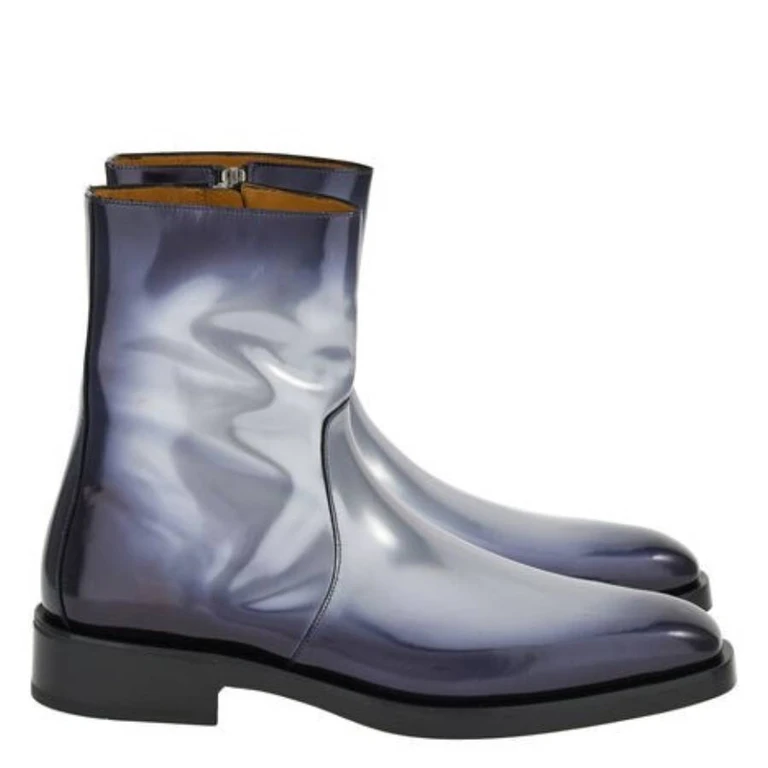 Ferragamo Gerald Leather Ankle Boots, Size 9 EE