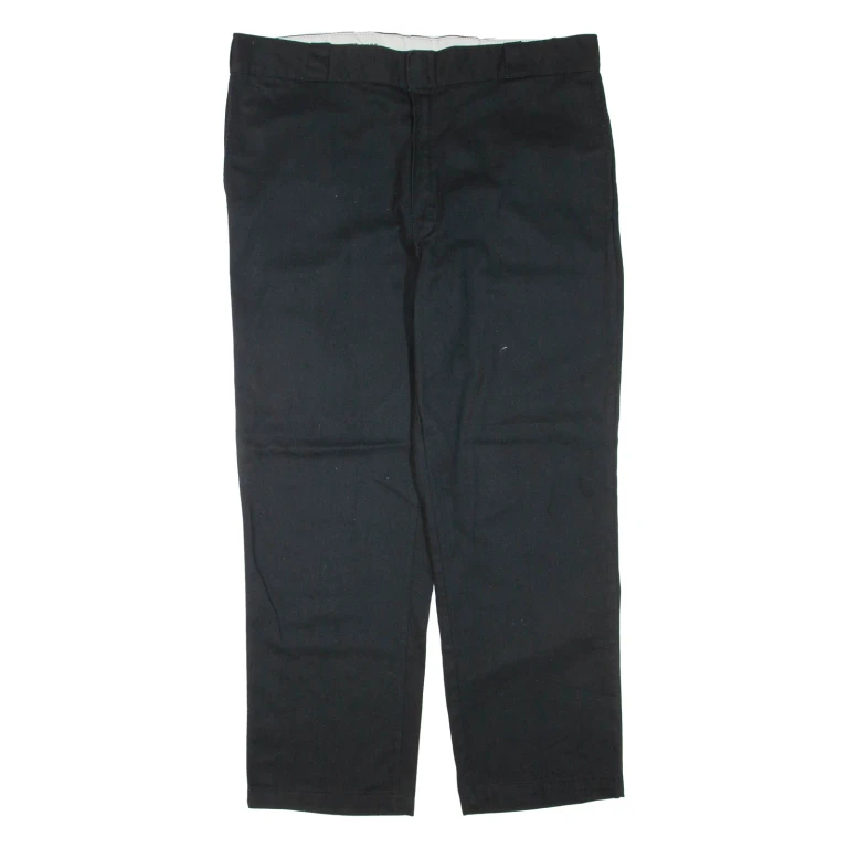 DICKIES Mens Trousers Black Regular Tapered W40 L30
