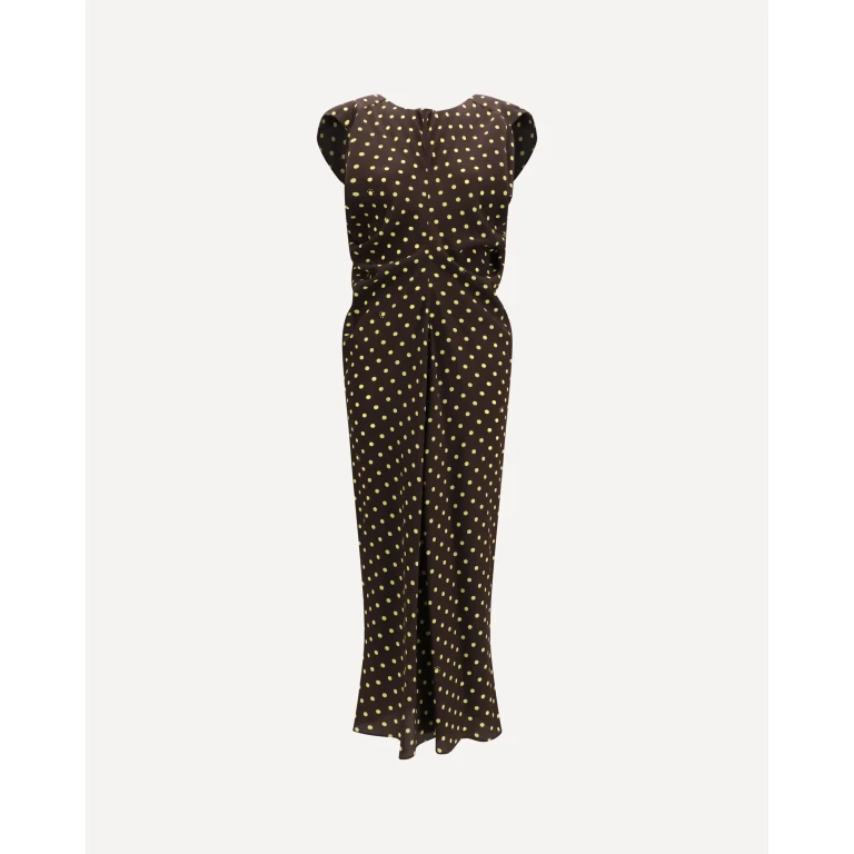 Robe en crêpe imprimé pois