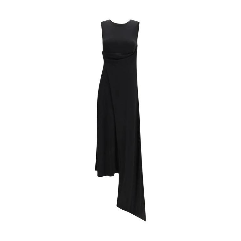 Schwarzes Viskose Freizeitkleid