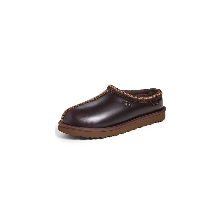 Tasman Regen Leather Slippers Ironwood 8