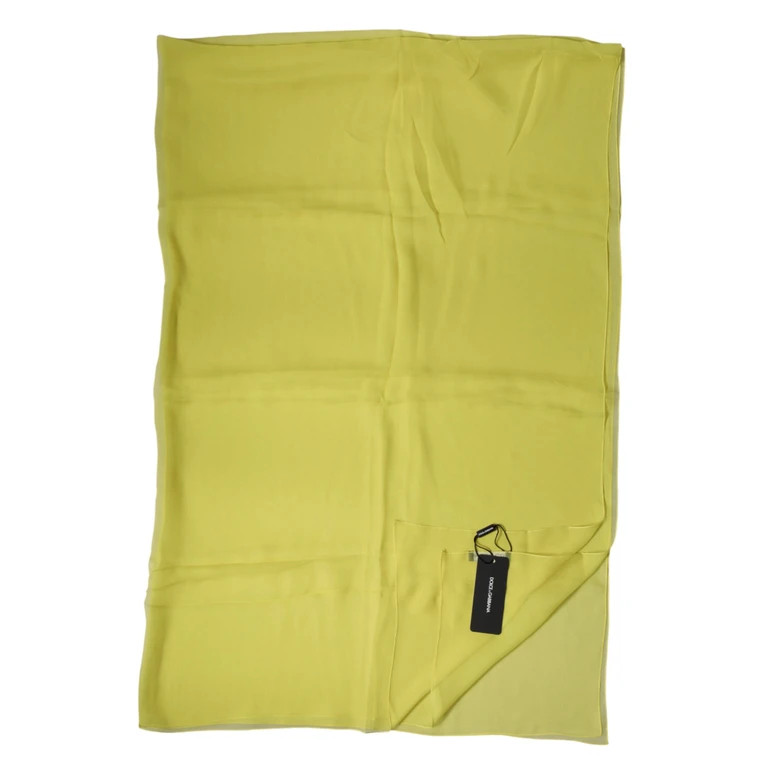 Dolce & Gabbana Yellow Stole Silk Neck Wrap Shawl Men Scarf - Men