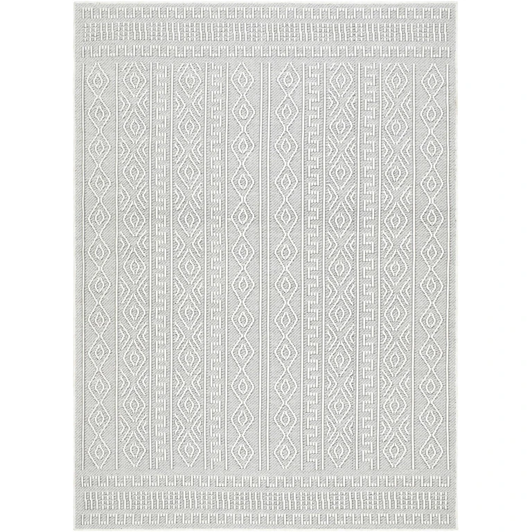 Nuela Light Gray Outdoor Area Rug