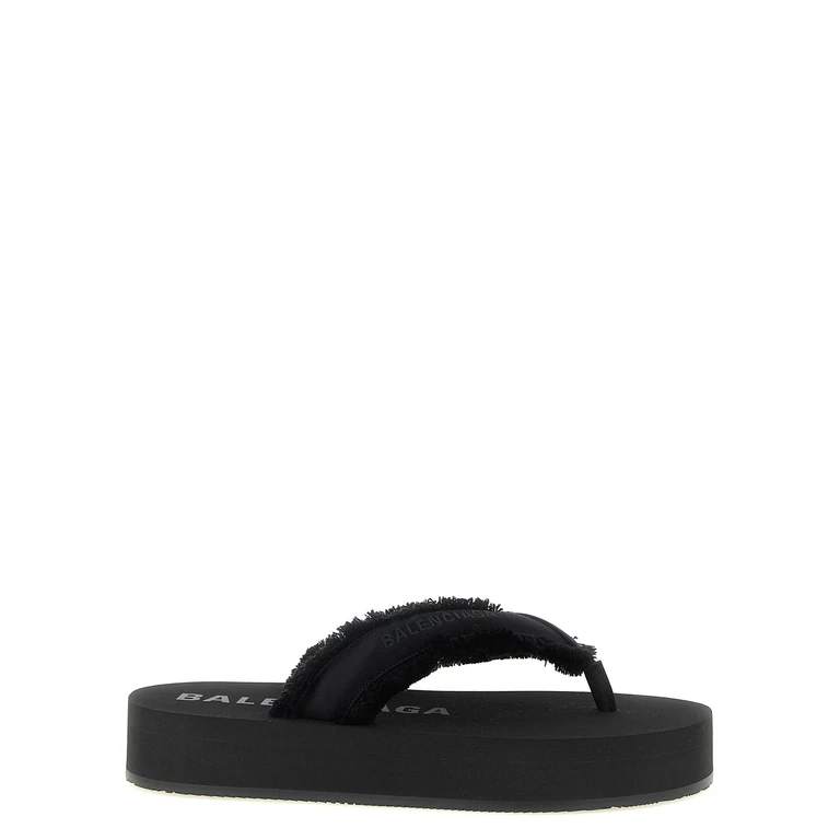 Balenciaga Black Viscose Slides Shoe - Women