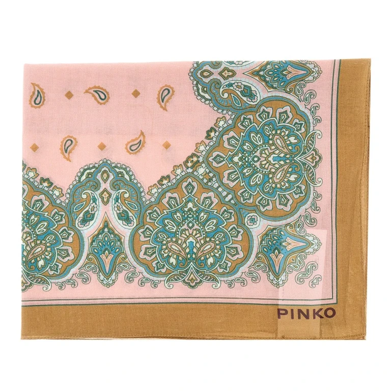 PINKO Bandana print cotton scarf Woman One Size
