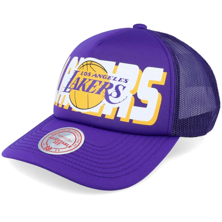 Mitchell & Ness Men's NBA Billboard Trucker Snapback Lakers Snapback Caps