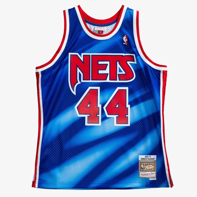 Men's NBA Swingman Jersey Nets 1990 Derrick Coleman
