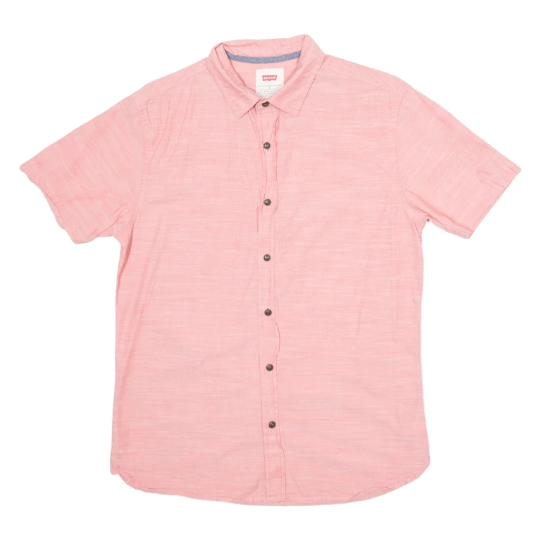 LEVI'S Mens Plain Shirt Red S