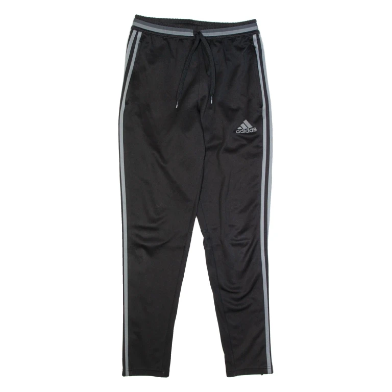 ADIDAS Mens Track Pants Black Tapered S W26 L29