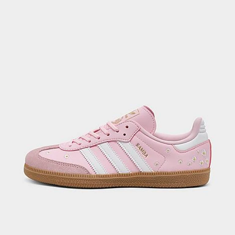adidas Girls' Little Kids Originals Samba OG Casual Shoes in Pink Size: 1.0