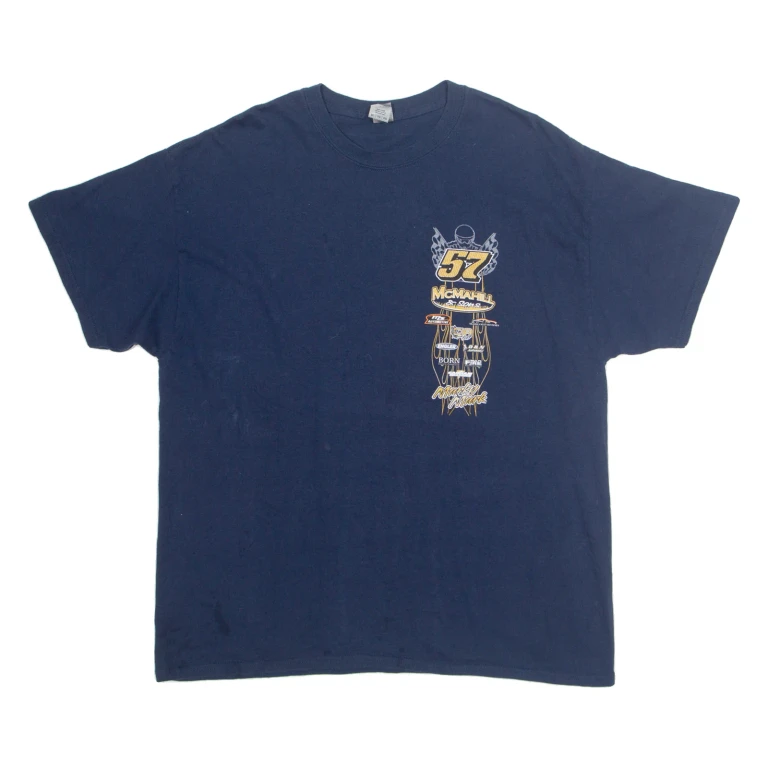 McMahill Motorsports Mens T-Shirt Blue XL