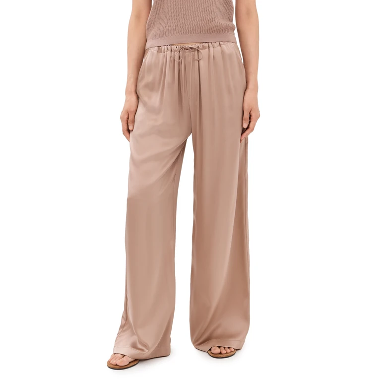 Sablyn Silk Gemma Pull On Straight Leg Pants Dune M