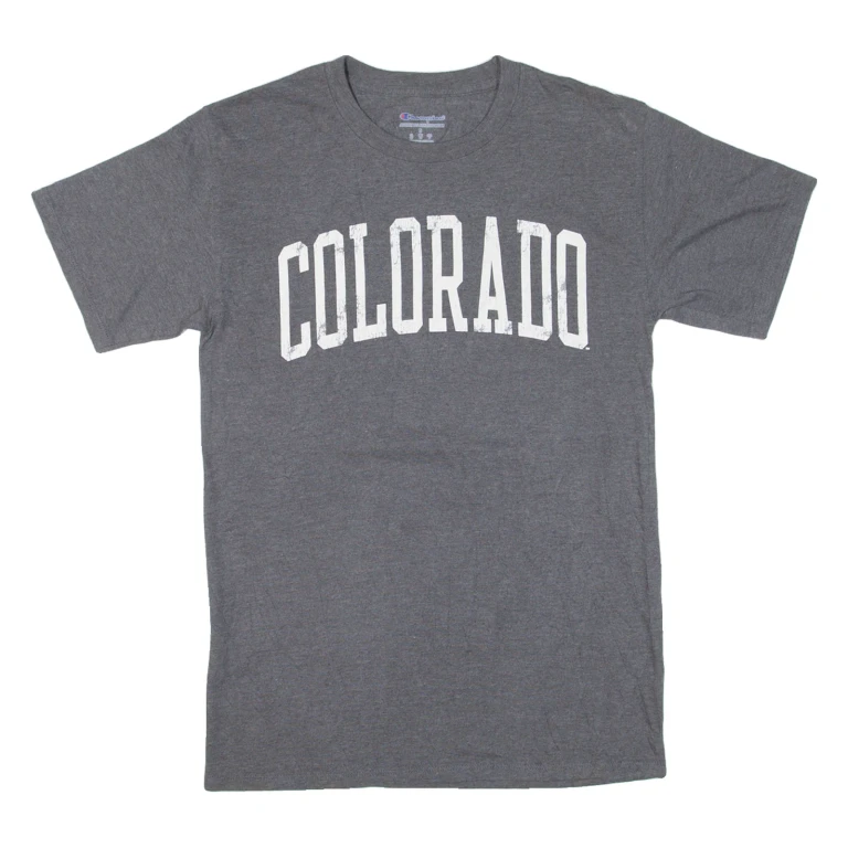 CHAMPION Colorado Mens T-Shirt Grey USA S