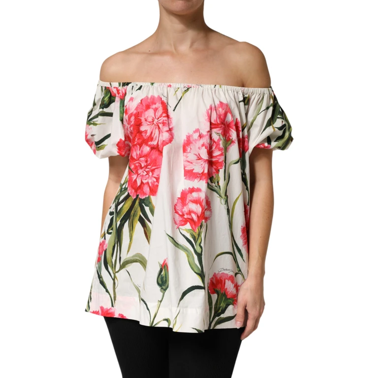 Multicolor Floral Off Shoulder Blouse Top - Women