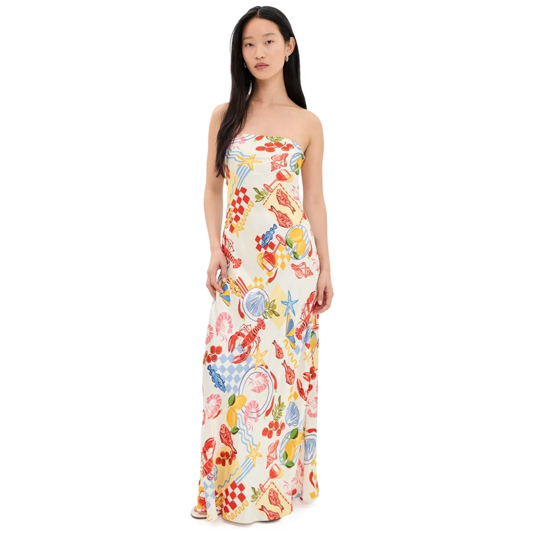 LSPACE Spring In Love Midi Dress Seaside Soiree M