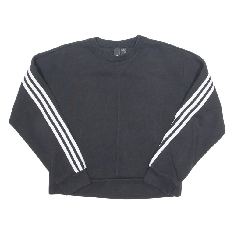 ADIDAS Womens Sweatshirt Black UK 8