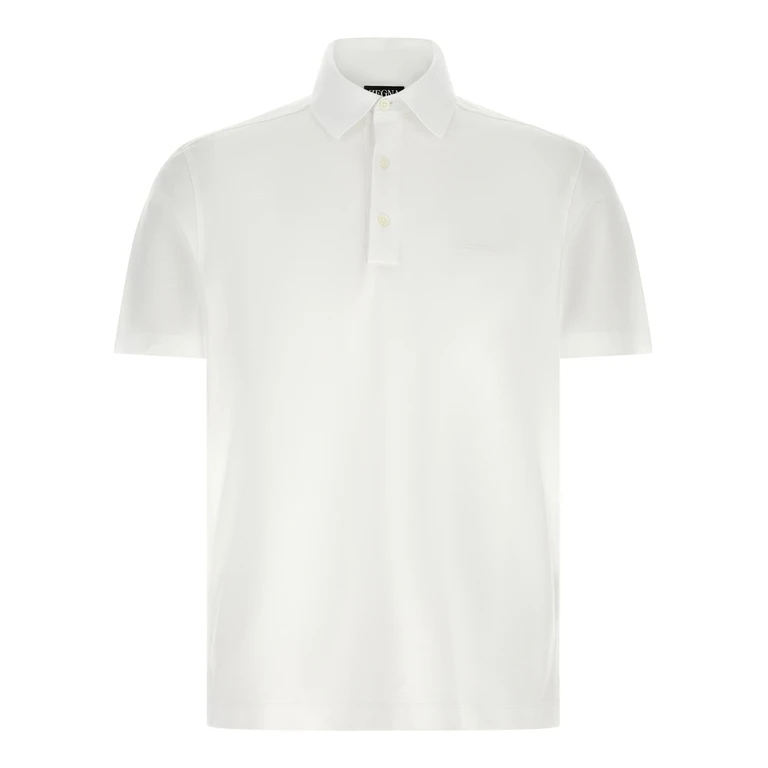 Zegna White Cotton Polo Shirt - Men